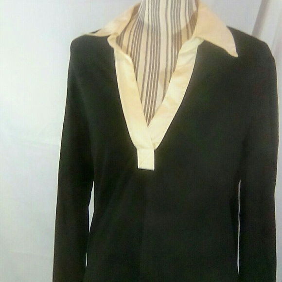 Linda Allard Ellen Tracy Black&White Midi Dress 10 - Picture 2 of 6